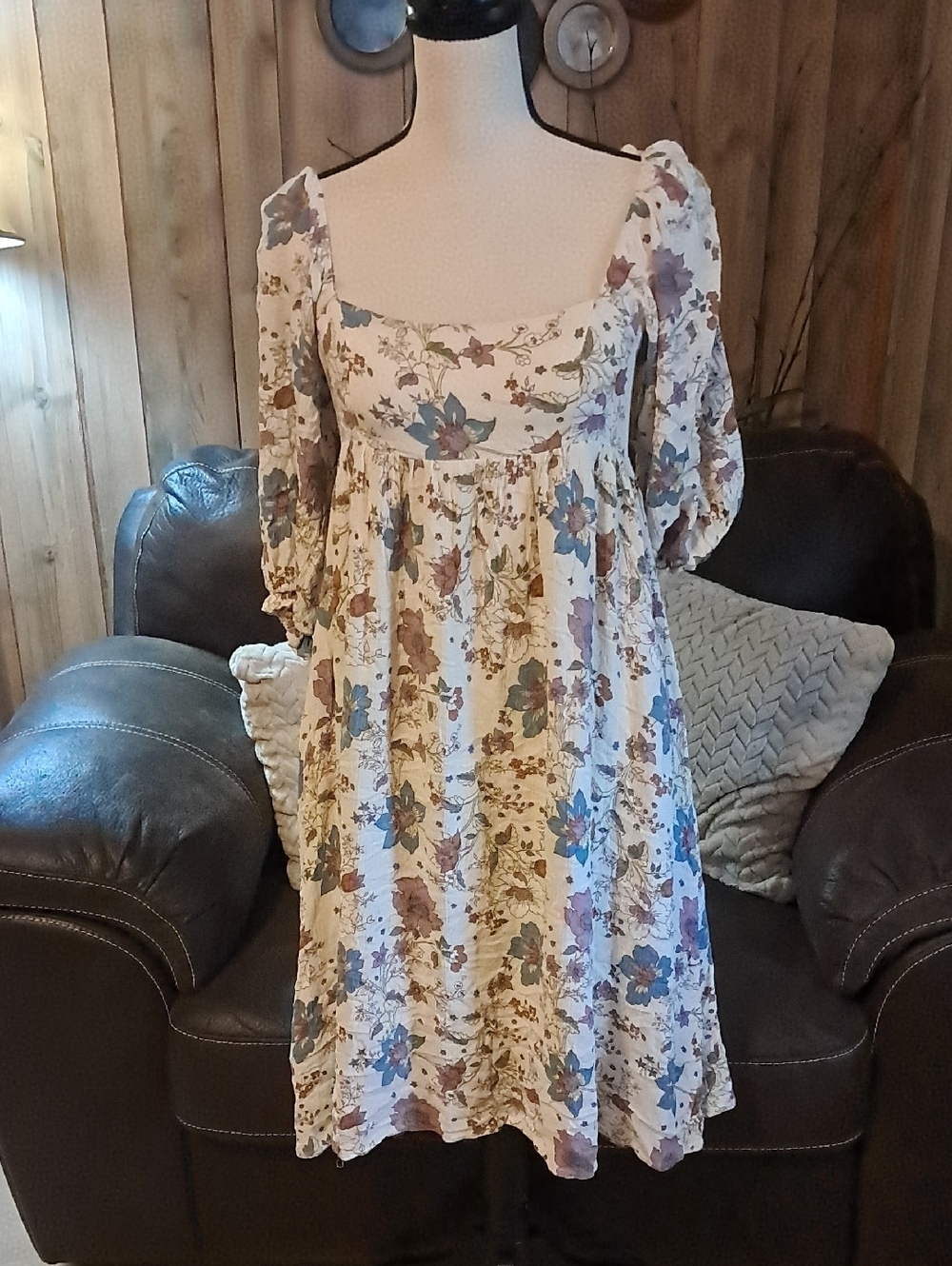 Sweet Lemon Floral Baby Doll Dress Cottagecare Midi Milkmaid Garden Wedding